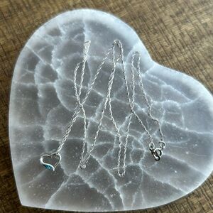 Sterling silver heart pendant and chain